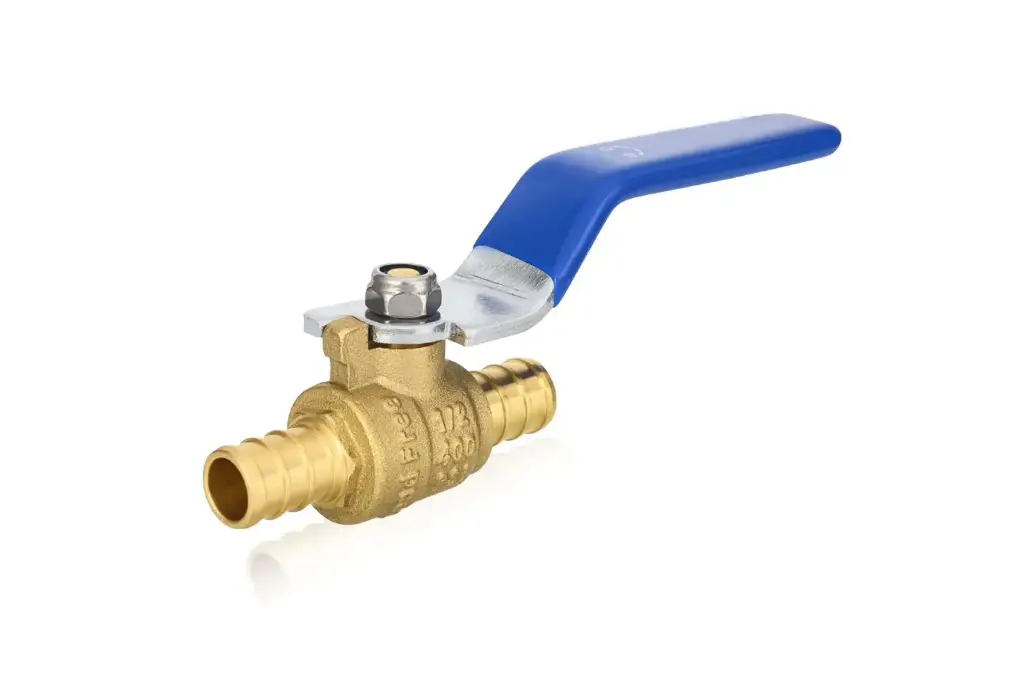 [PEX-.75-SOBV-BR] EFIELD 3/4 Inch Pex Brass Full Port Shut-off Ball Valve for Hot and Cold Water, UPC Certified