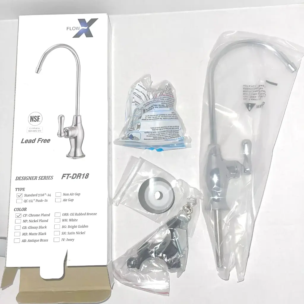 FlowX Designer Series Faucet - Non Air Gap - NSF Certified - Chrome Plated