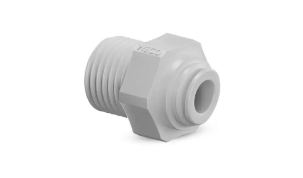 [HWT-HDF-MC0606] Hydrofit 3/8" Tube x 3/8" MNPT, Male Connector