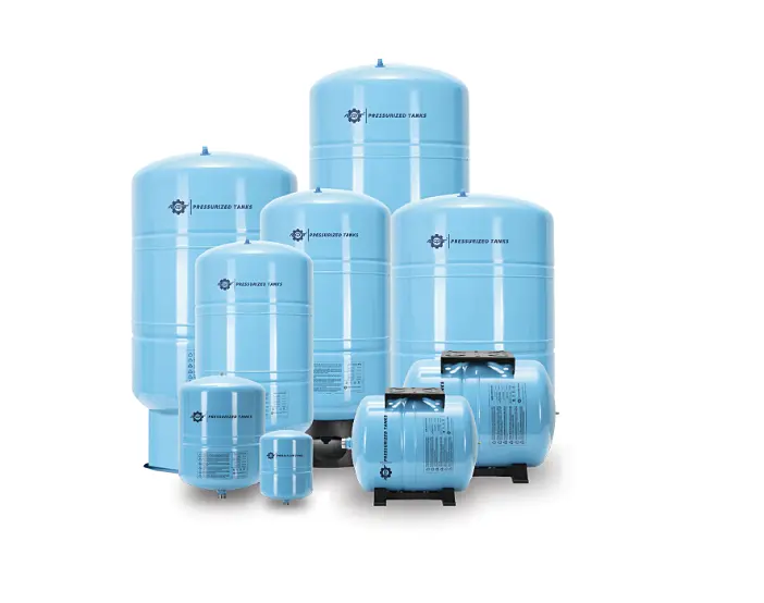 AQT Hydropneumatic Well Tank, Vertical 82 Gal (450 L), Blue, 1 1/4"
