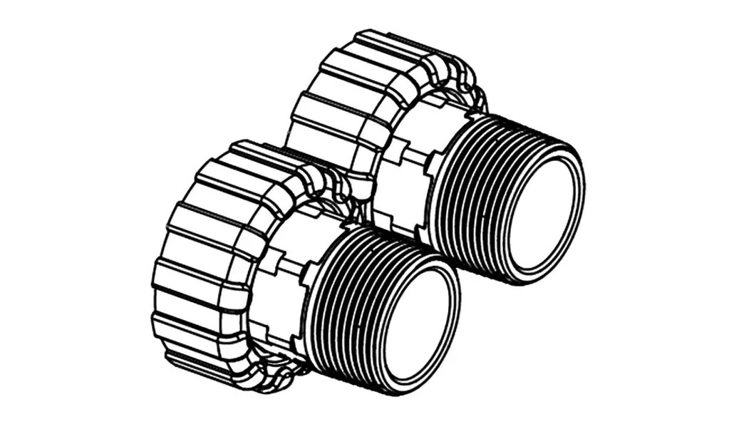 [HWT-A-71024] Inlet/Outlet Connectors, 1.25" NPT, Set 2 Pieces, AQT-580