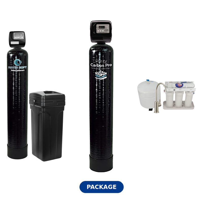 Total Home Package: Haven Soft + Purity Carbon Pro + Pure Haven 4-Stage 50 GPD RO, WS1 1.0 cf