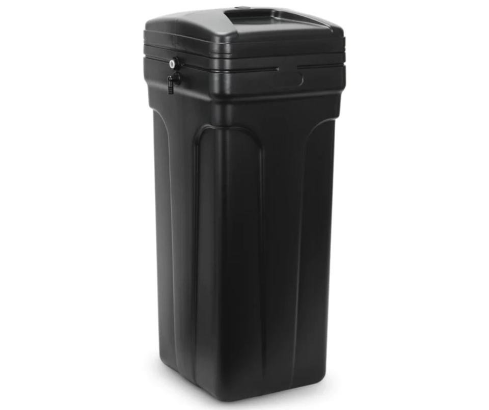 [HWT-BT-1633-100S] Aquatrol 16" x 16" x 33" 100L Brine Tank Complete, Black, Square