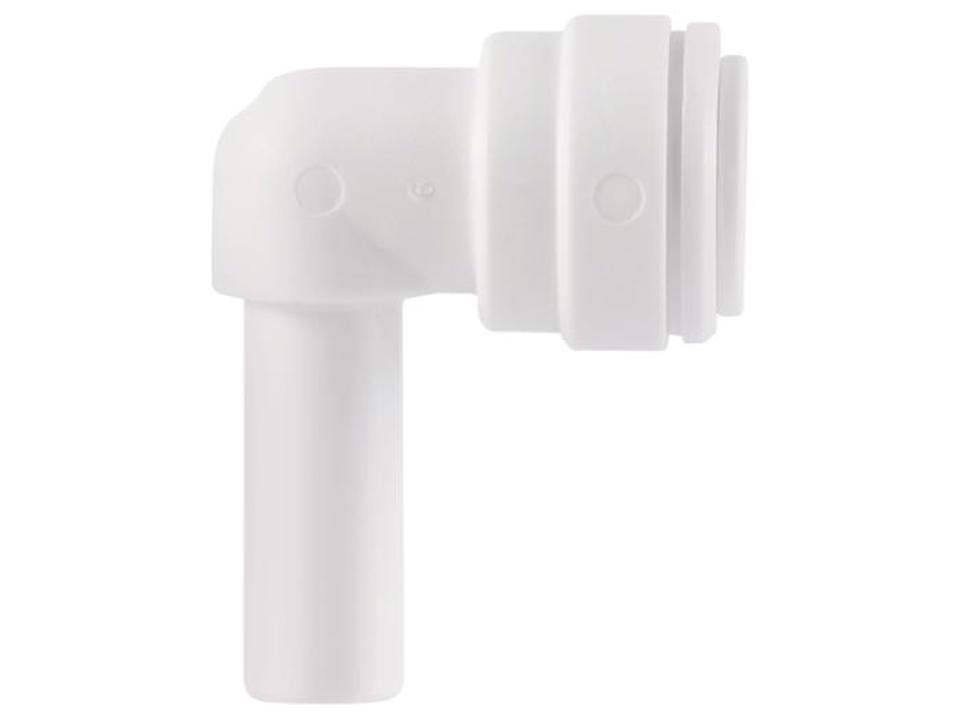 [JHN-CI221208W] John Guest 3/8" Stem-1/4" Tube Plug In Stem Elbow: White