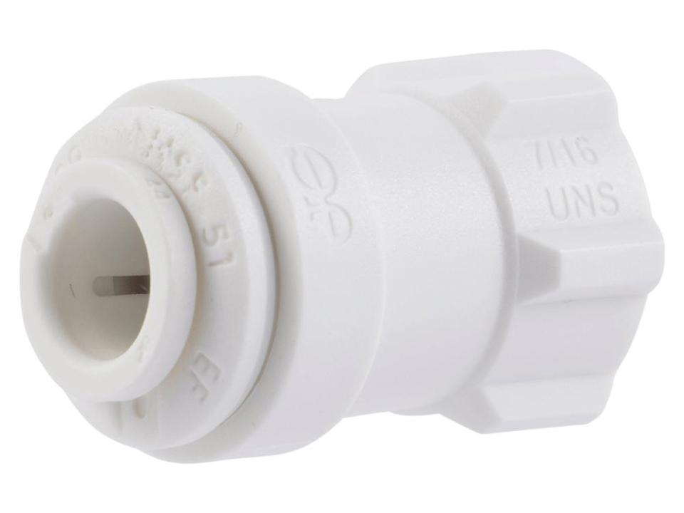 [JHN-PP3208U7W] John Guest 1/4" x 7/16"-24 UNS Faucet Con-PP; White