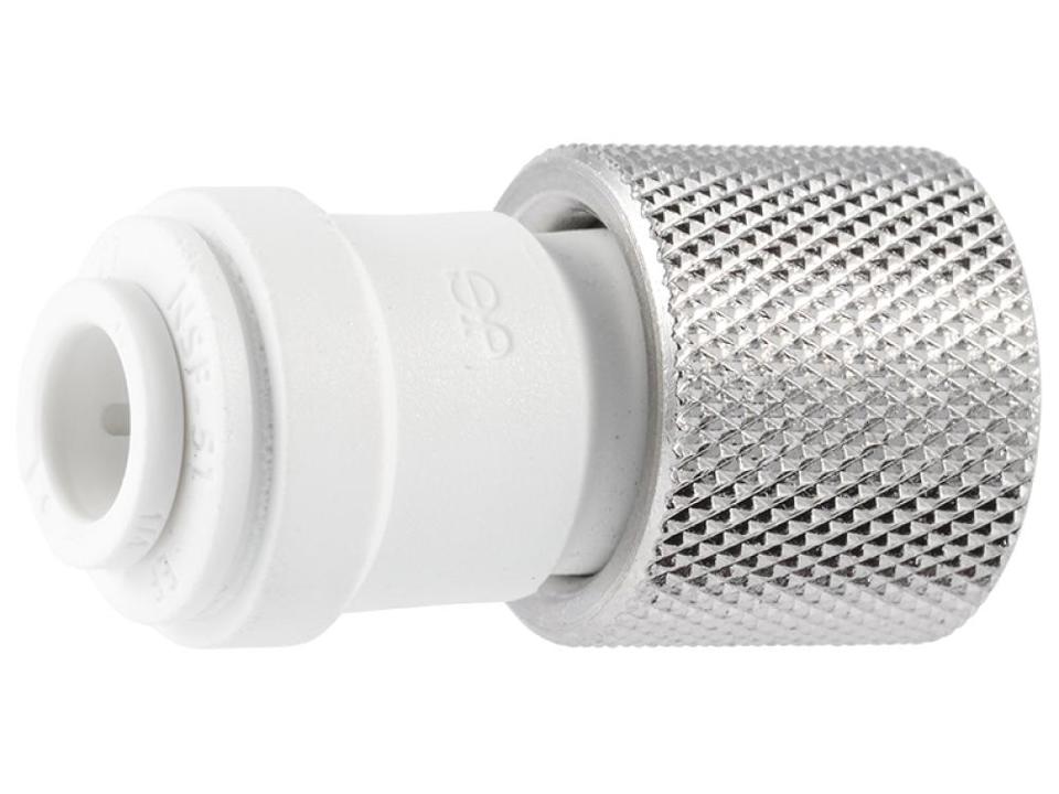 [JHN-PP6008U9W] John Guest 1/4" x 9/16"-24 [3/8" Comp] Female Connector