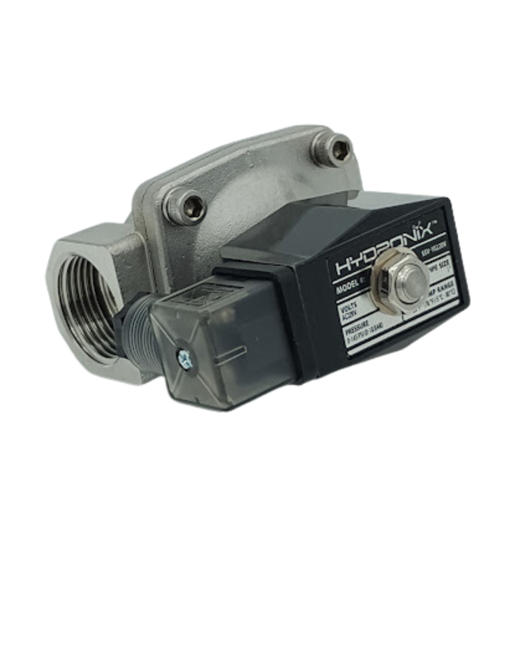 Solenoid Valve 220V 50/60HZ, 1" FNPT Normally closed, Stainless Steel