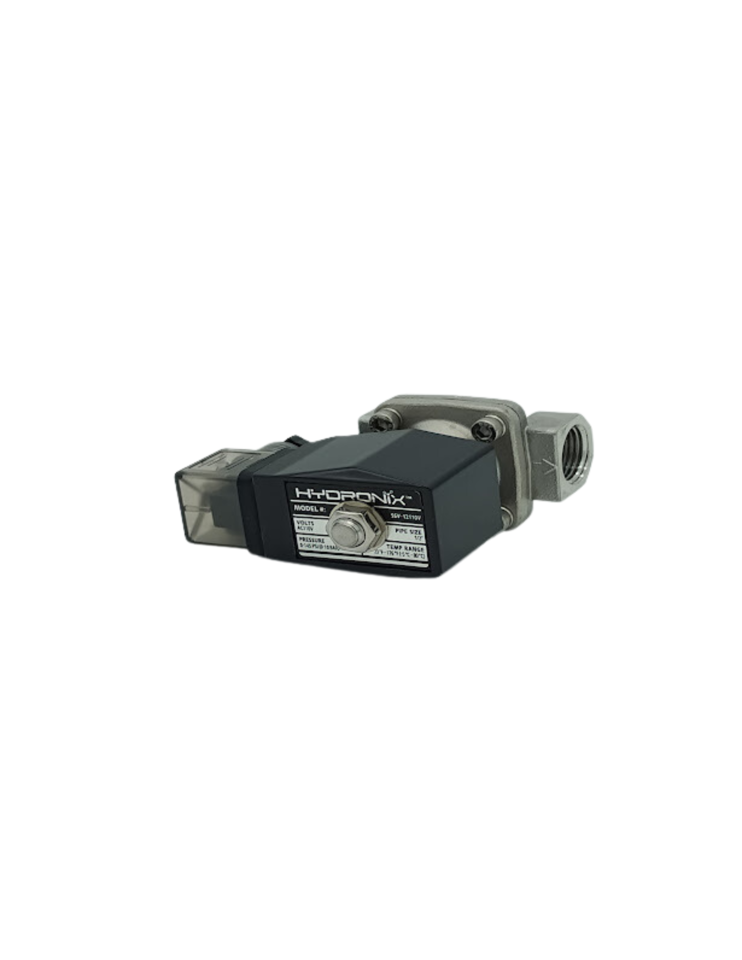 [HWT-SSV-12110V] Solenoid Valve, 110V 50/60HZ, 1/2" FNPT Normally Closed, Stainless Steel