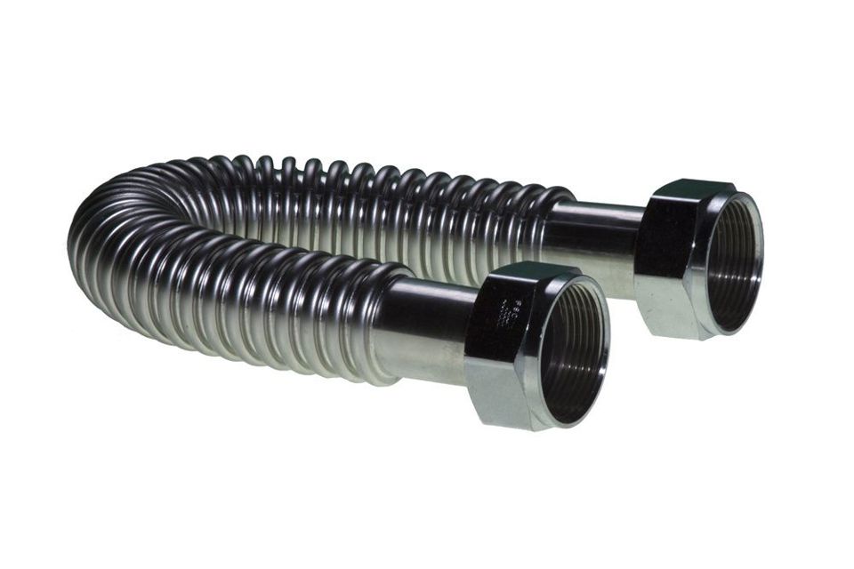 [FLC-SWC112] 1" I.D. SS Flex w/ 1" FIP x 1" FIP x 12"