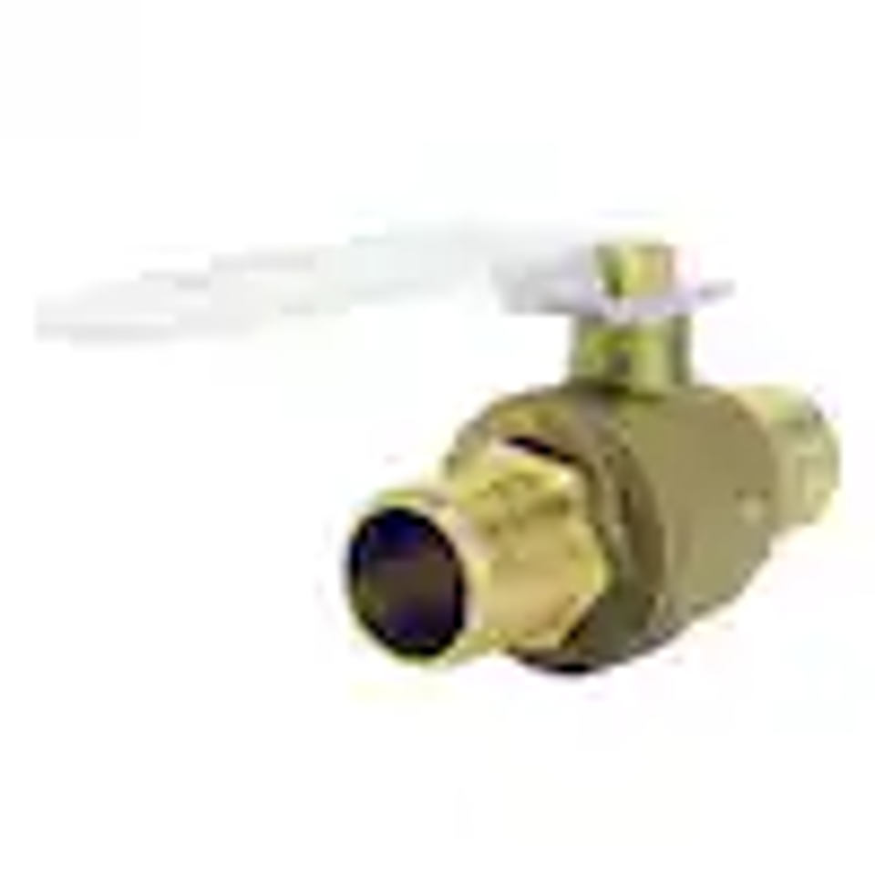 [PEX-1-SOBV-BR] 1" x 1" PEX Shutoff Ball Valve Brass