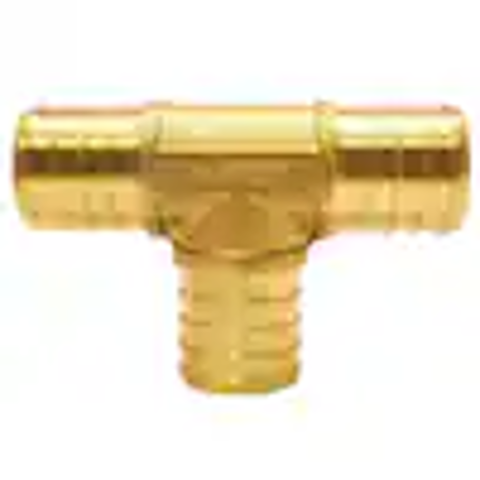 [PEX-1-TEE-BR] 1" x 1" x 1" PEX Tee Brass