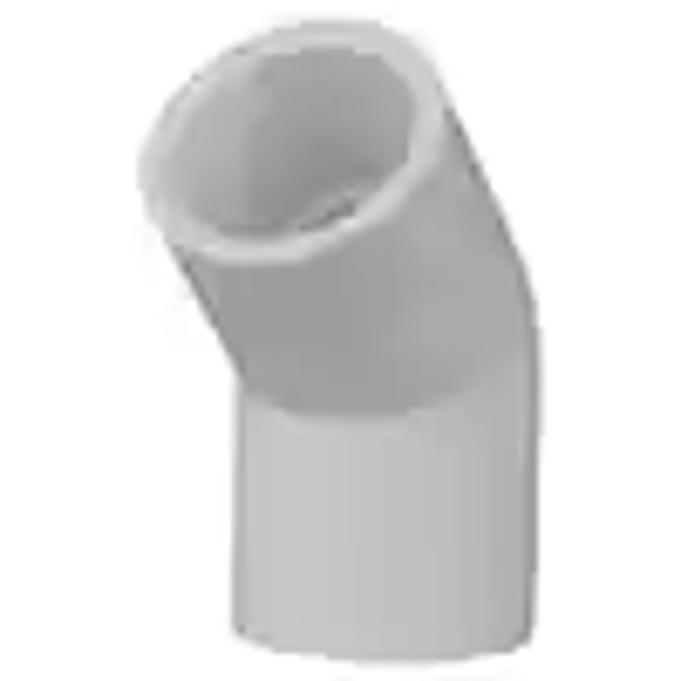 [SCH-40-1.5-45] 1-1/2" PVC EL 45D SxS