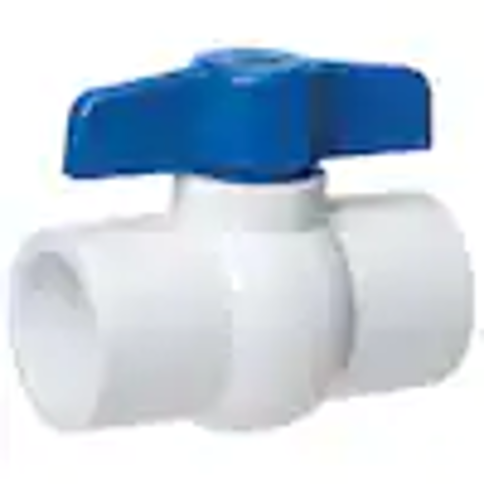 [SCH-40-1-SOBV] 1" PVC Ball Valve Slip SCH40