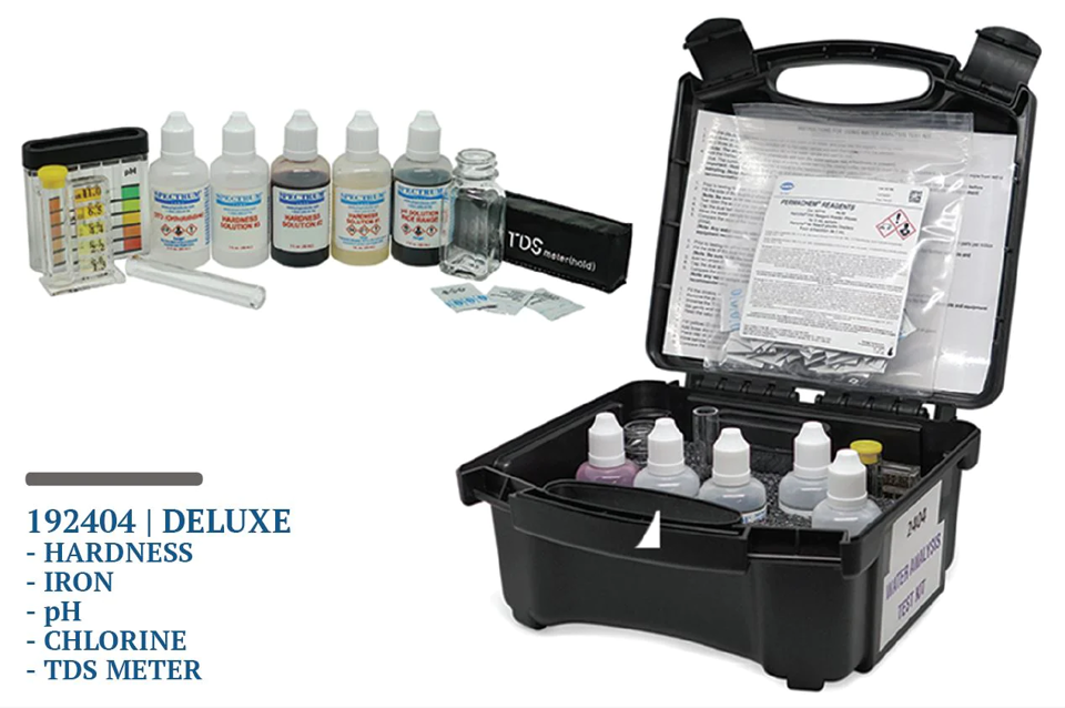 Deluxe Field Analysis Test Kit, Includes Hardness, Iron, Ph, Chlorine, TDS Meter