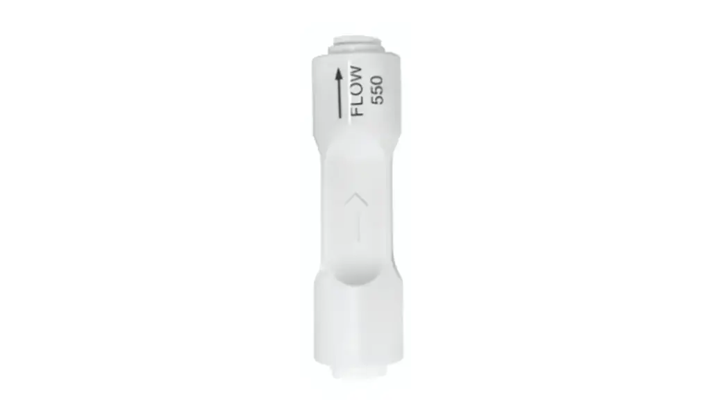 Inline Style Flow Restrictor 550ml/Min, 50 GPD; 1/4" Quick Connect