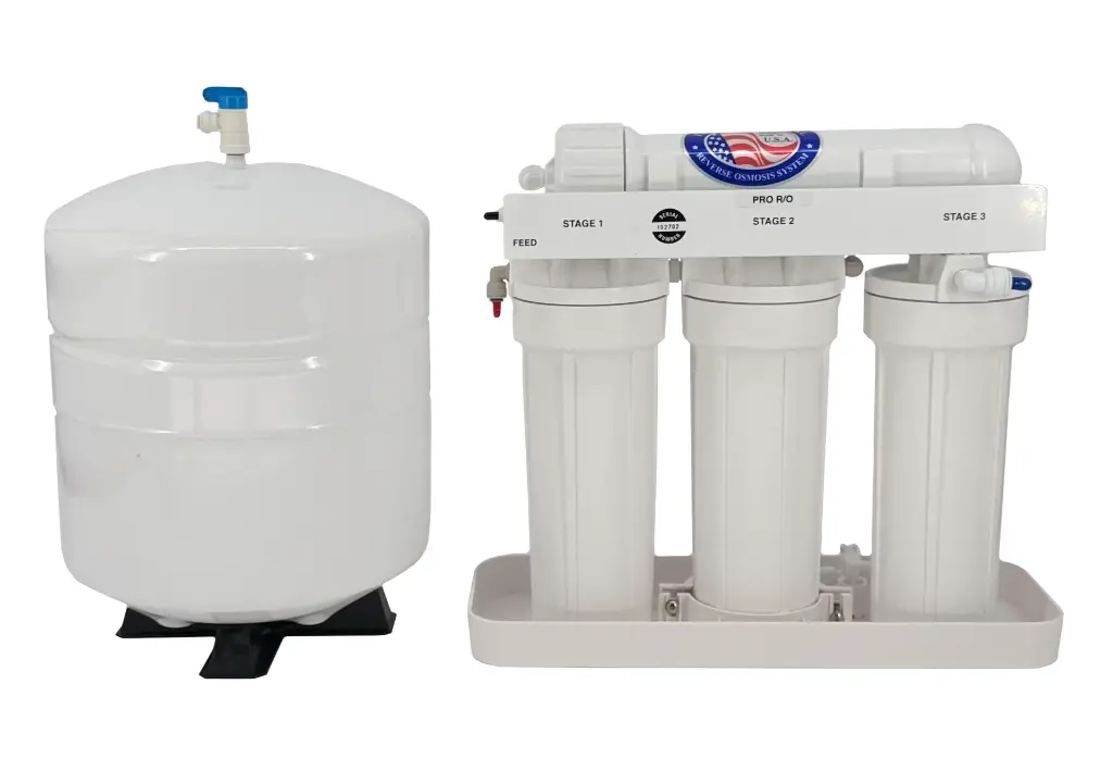 [HN-RO-475QBCS-1] Custom 4 Stage RO, W/  9" Housing and Add Back Filter pH+, 75 GPD, 4.5 Gallon Tank w/ Flowlok Leak Detector
