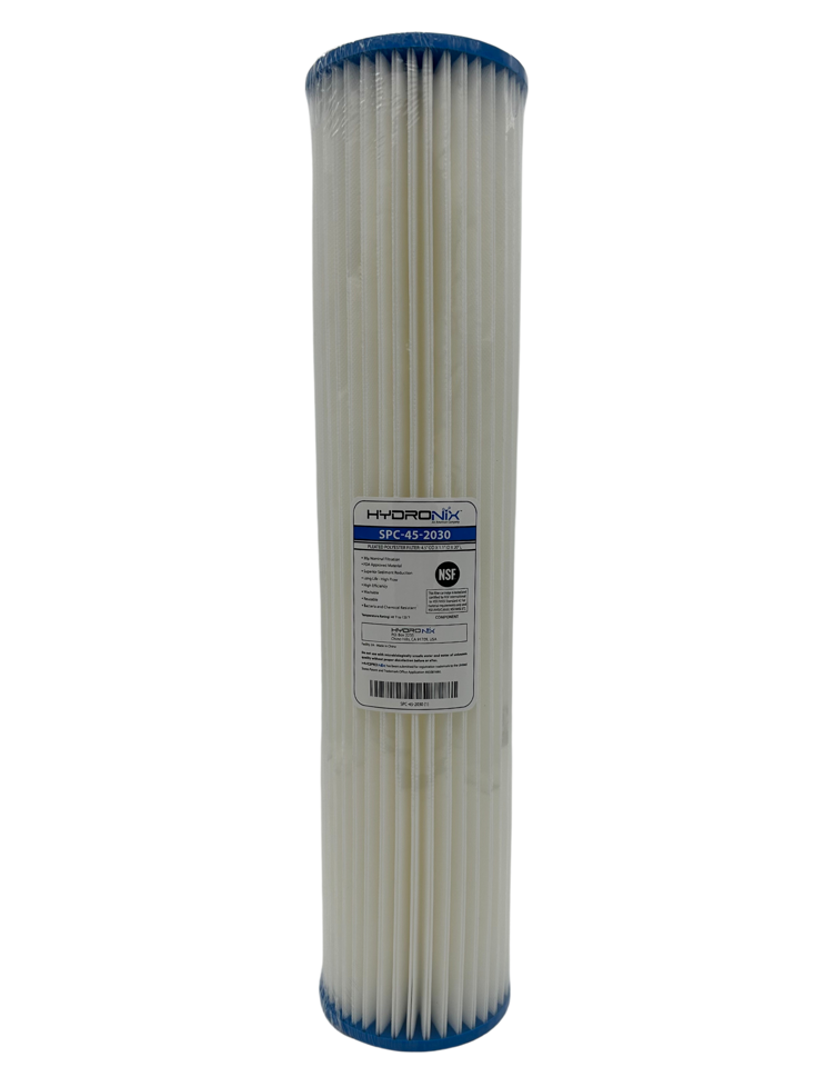 [HWT-SPC-45-2030] Hydronix Polyester Pleated Filter 4.5" x 20", 30M