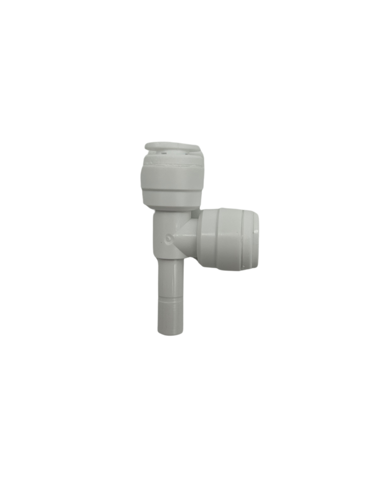[HWT-HDF-SRT0404] Stem Run Tee, 1/4" Tube x 1/4" Tube x 1/4" Stem