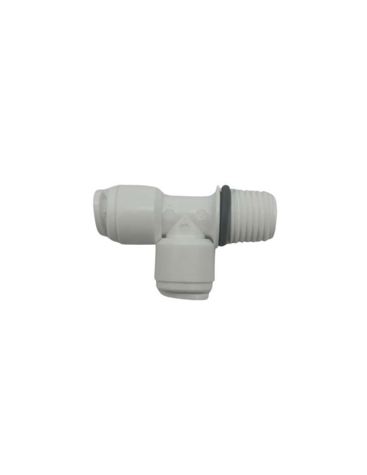 [HWT-HDF-MRT0404] Male Run Tee, 1/4" Tube x 1/4" Tube x 1/4" NPTF